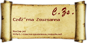 Czérna Zsuzsanna névjegykártya